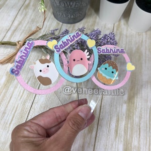 Clear Acrylic Cupcake Topper, Party Decoration, Blank Acrylic Base , Food Label Picks, Clear Acrylic Mini Topper, Round Cupcake Toppers.