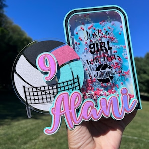 Volleyball Girl Cake Topper.  Party Decoration.  Volleyball Cake Topper. Sport Customized Topper. Custom Party Deco. Sport Birthday Party .