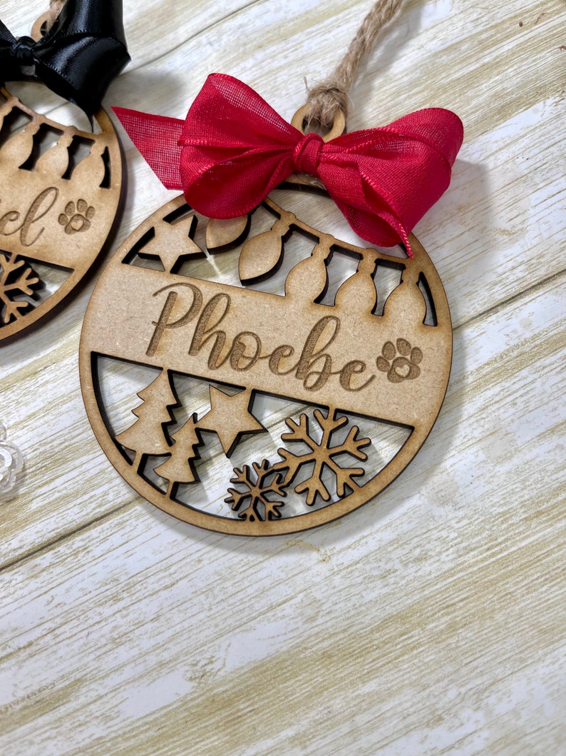 Christmas Wood Ornament. Customized Christmas Ornament. Wooden Etsy