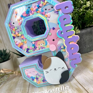Squishmallows personalizados en forma de número en 3D. Decoraciones para fiestas. Squishmallows para fiestas de cumpleaños. Decoración personalizada para fiestas con Squishmallows. Squishmallows