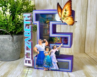 Encanto 3D Letter.  Party Decoration.  Encanto 3D Number. Mirabel Customized 3D Letter Box. Party Deco. Encanto Birthday Party .