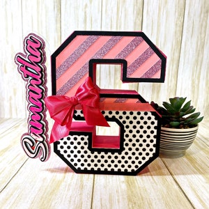 Customized 3D Number.  Party Decorations. 3D Letter.  3D Box. Custom Birthday Party Theme.  Party Deco. Custom Birthday. Themed Party.