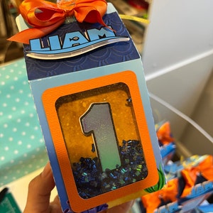 Shaker Milk Favor Boxes. Party Decoration. Finding Nemo Milk Box. Shaker Candy Box. Finding Nemo Birthday Party image 7