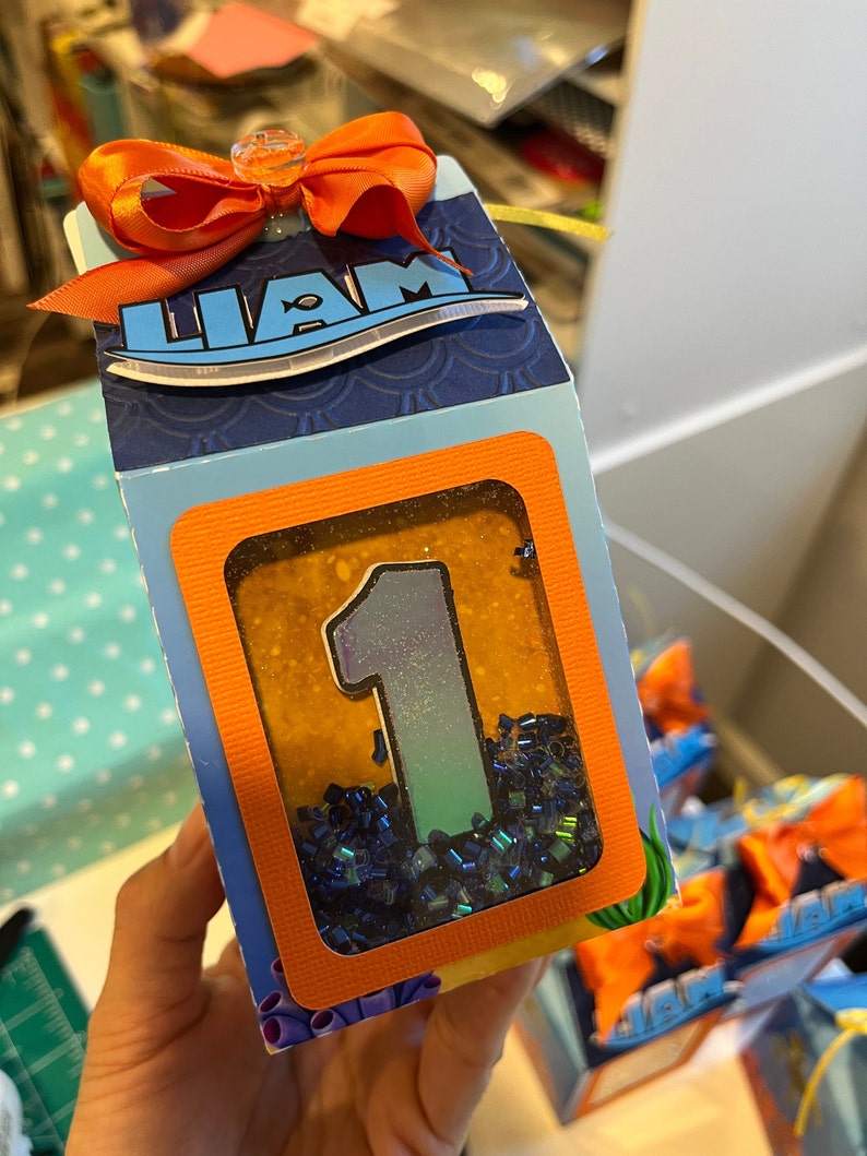 Shaker Milk Favor Boxes. Party Decoration. Finding Nemo Milk Box. Shaker Candy Box. Finding Nemo Birthday Party image 7