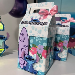 Juice Box Favor Boxes. Party Decoration. Juice Box. Candy Box. Birthday Party. Stitch Birthday Party. Lilo & Stitch Party