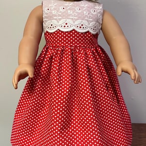 Valentine’s dress for 18” doll