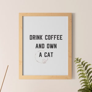 Kaffee Katze Digitaldruck
