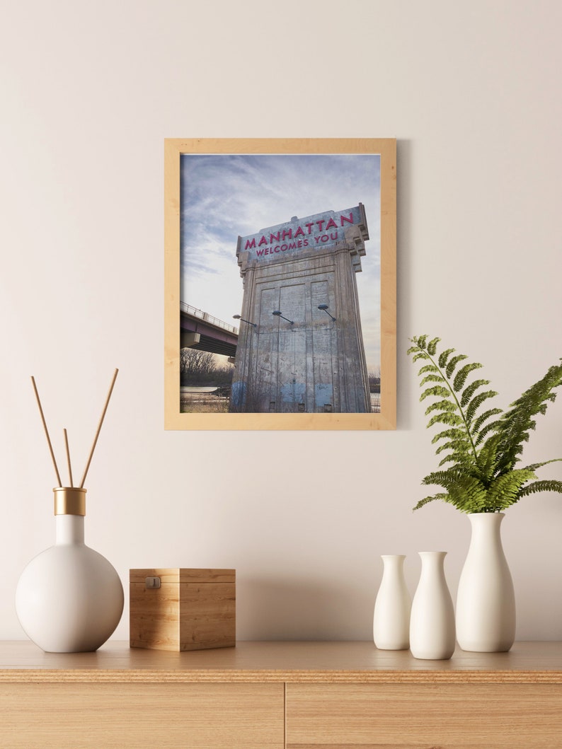 Manhattan KS Sign Full Color Digital Print Etsy