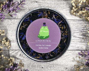 London Frog Tea ~ Earl Grey Lavender Vanilla Blend, Loose Leaf Tea | Lavender London Fog, Frog-Lover Tea