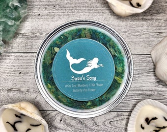 Siren's Song Tea ~ Butterfly Pea, Blueberry, & Tilia Flower White Tea | Glitter Tea, Mermaid Tea
