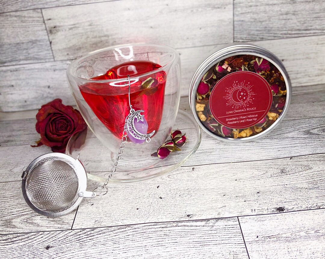 Lune Ombrale Rouge Tea ~ Loose Leaf Herbal Tea | Strawberry & Hibiscus ...