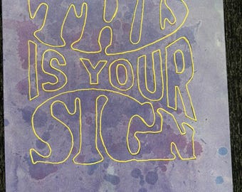Inspirational Quote Art Cards | Hand-Painted Motivational Cardstock | Mixed Media Art Journal & Collage Supplies