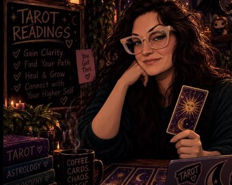 Personalized Tarot Reading with Original Art | Hand Painted Tarot Card | Custom Spiritual Gift | Tarot Reading Gift