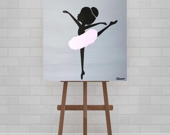 Kinderzimmerbild ballerina handgemalt