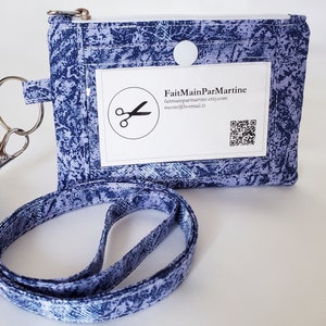 Pochette d'identification, porte-monnaie, porte-carte, porte-clés, pochette ID, courroie de cou