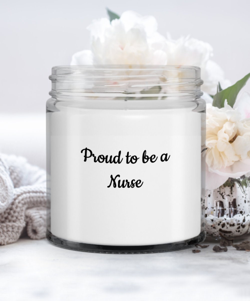 Proud to be a nurse candle nursing achievement gift nurse Etsy