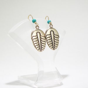 Trilobite Earrings-Bronze