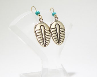 Trilobite Earrings-Bronze