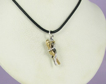 Man/Woman Pendant-Sterling & Gold