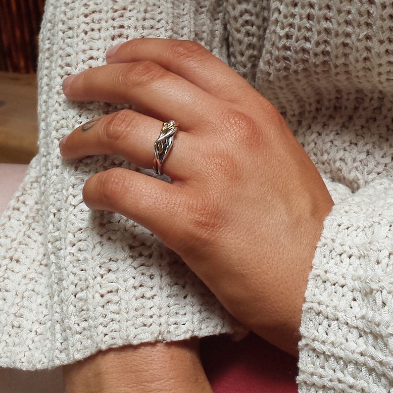 Man/woman Embrace Puzzle Ring 2-mixed Metal - Etsy