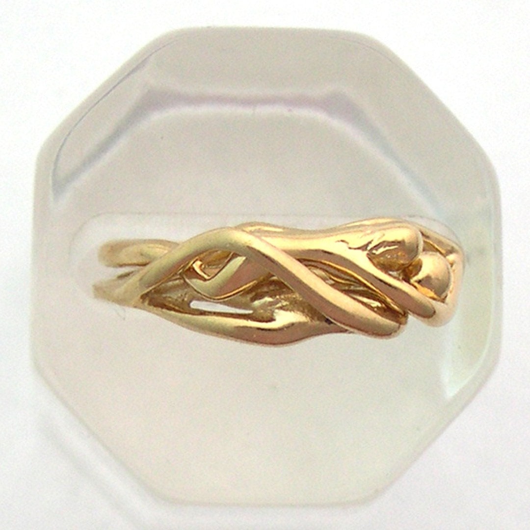 White gold cheap puzzle ring