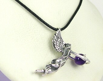 Angel Pendant with Gemstone III