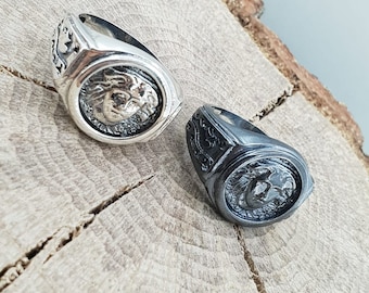 Ancient Coin Ring, Medusa Ring, Men Jewelry, Women Jewellery, Men ring, Women Ring, Silver ring, Silver Coin Ring, Ancient Ring, Rings