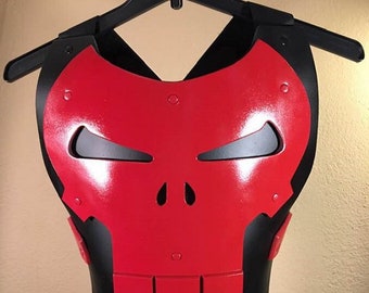 Punisher chest armor Thunderbolts Red Skull cosplay costume