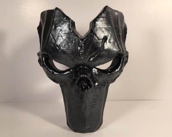 Darksiders 2 Maska śmierci Metaliczny kolor Gunmetal Cosplay czaszka gry wideo Kostium Halloween