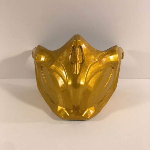 Scorpion MK11 mask adjustable strap Mortal Combat video game Comes in all sizes Inca Gold