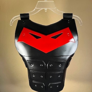 Red Hood Outlaw version cosplay body armor chest vest costume adjustable straps Jason Todd Robin comics