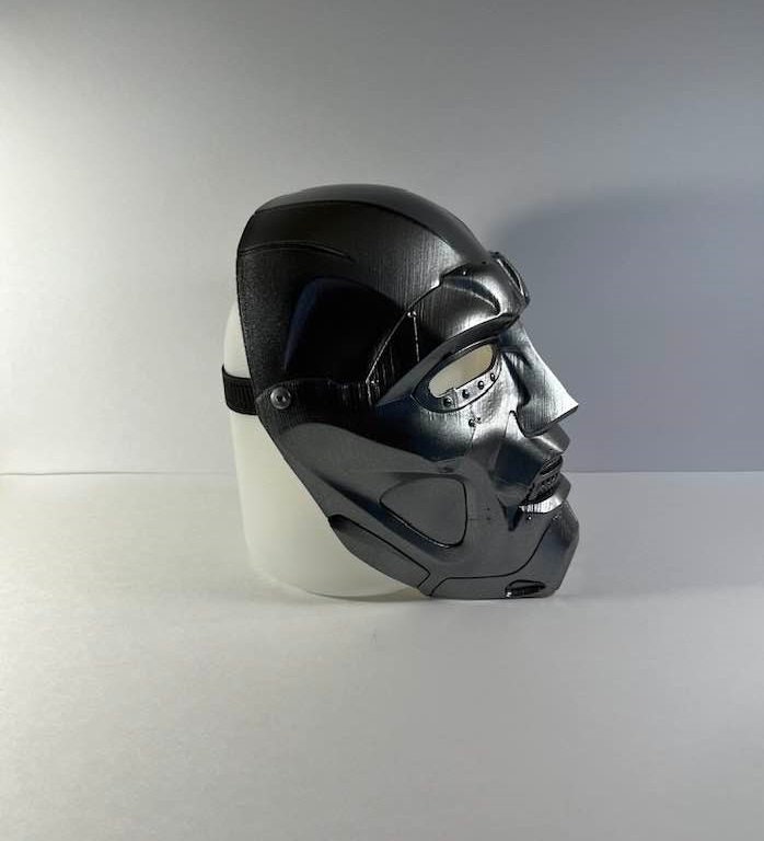 Halodoom Mask Dr Doom Mask: Metallic Sterling Silver Color, Costume Halloween - Etsy