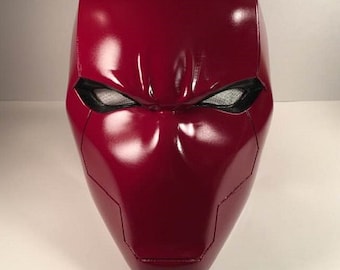 Red Hood helmet Rebirth version cosplay Burgundy costume comics Halloween