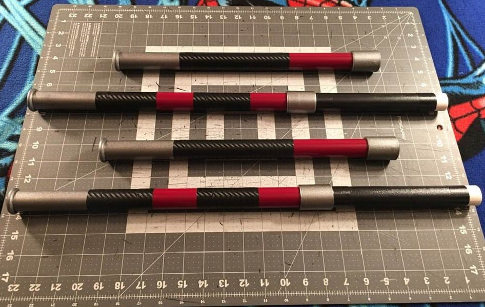 2 mini Bo staffs 38 long each leather grip costume Etsy