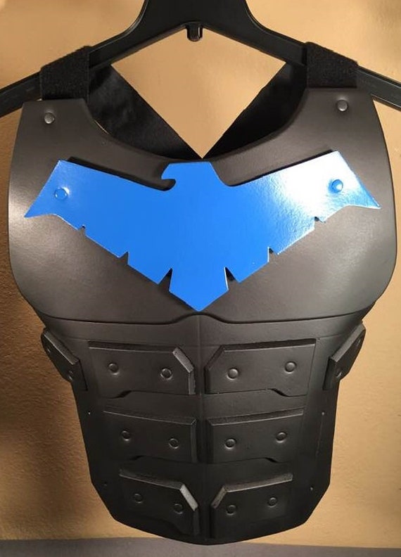 Nightwing Cosplay Costume Chest Vest Body Armor Matte Black Etsy