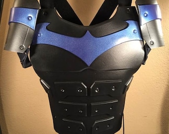 Nightwing cosplay set chest vest armor and shoulders adjustable straps