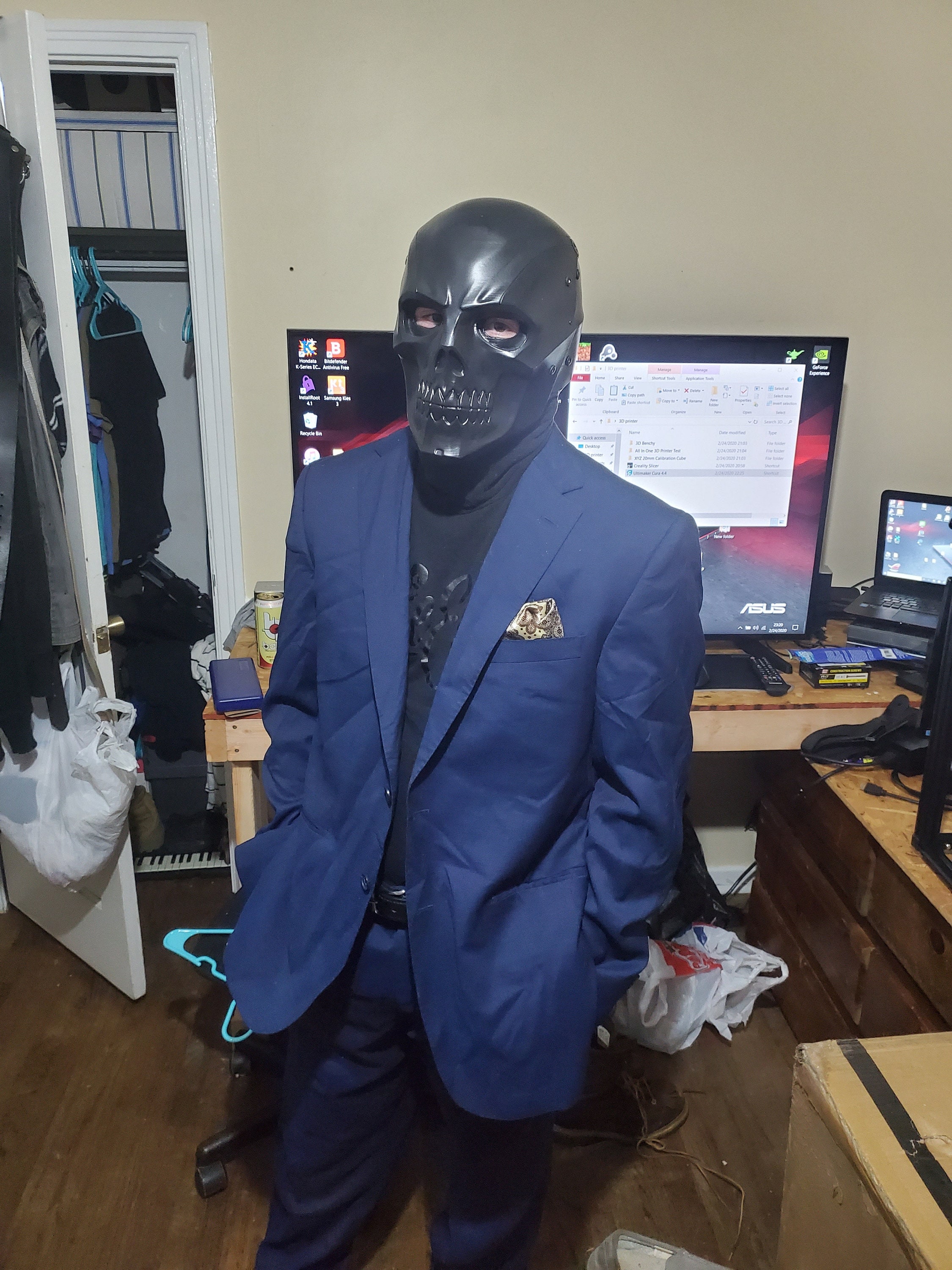 Black Mask Cosplay Full Helmet Arkham Origins Birds of Prey Etsy