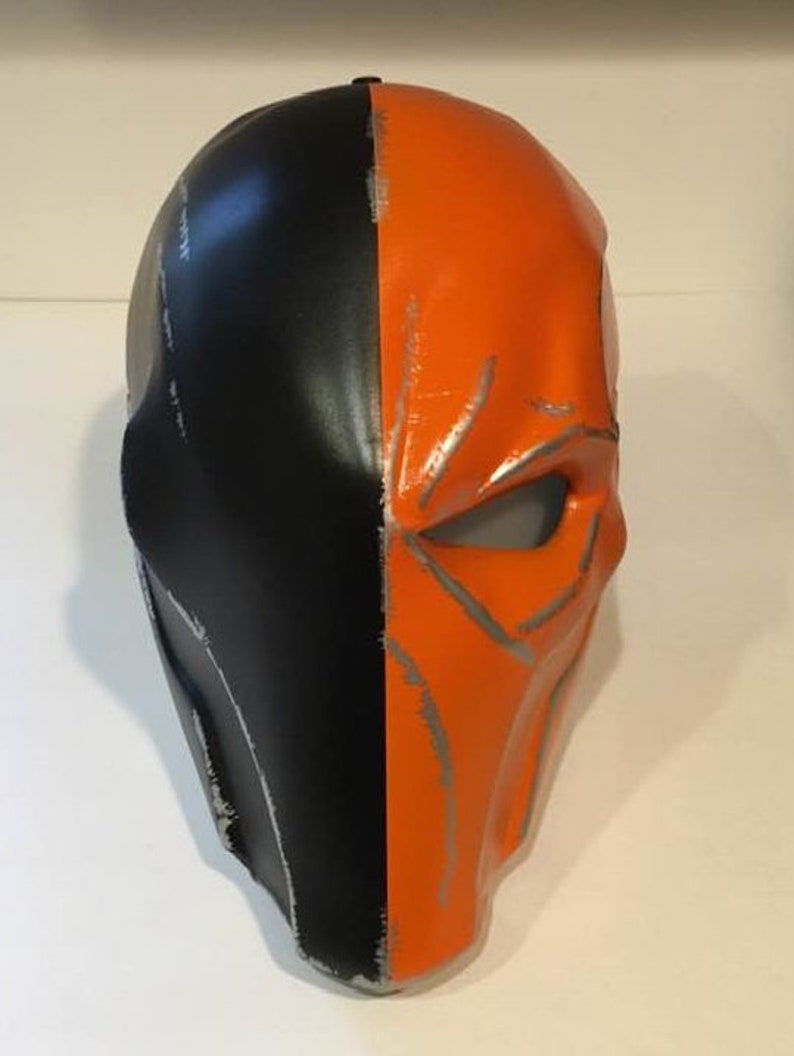 Deathstroke Helmet Mask and Backplate Comes Painted Costume Etsy