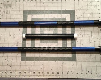 Nightwing Deathstroke Cosplay Bo Staff: Metallic Blue Collapsible Escrima Sticks