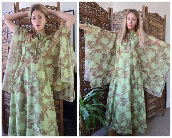 Vintage 1970s Marion Donaldson Green and Brown Ori