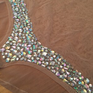 Ashabi Swarovski Bodysuit with Vinyl pant set
