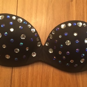 Rhinestone strapless bra