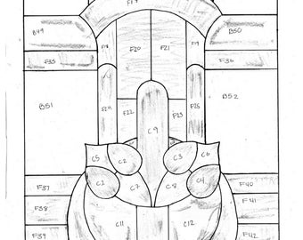 Art Deco Stained Glass Sidelight Pattern, Stained Glass Art Deco Design, Art Deco Pattern, Art Deco Sidelight Pattern, Art Deco Sidelight