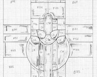 Art Deco Stained Glass Sidelight Pattern #2, Stained Glass Art Deco Design, Art Deco Pattern Digital Download