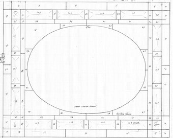 Border & Background Pattern for Oval Patterns, Digital Download, Border design for stained glass oval patterns