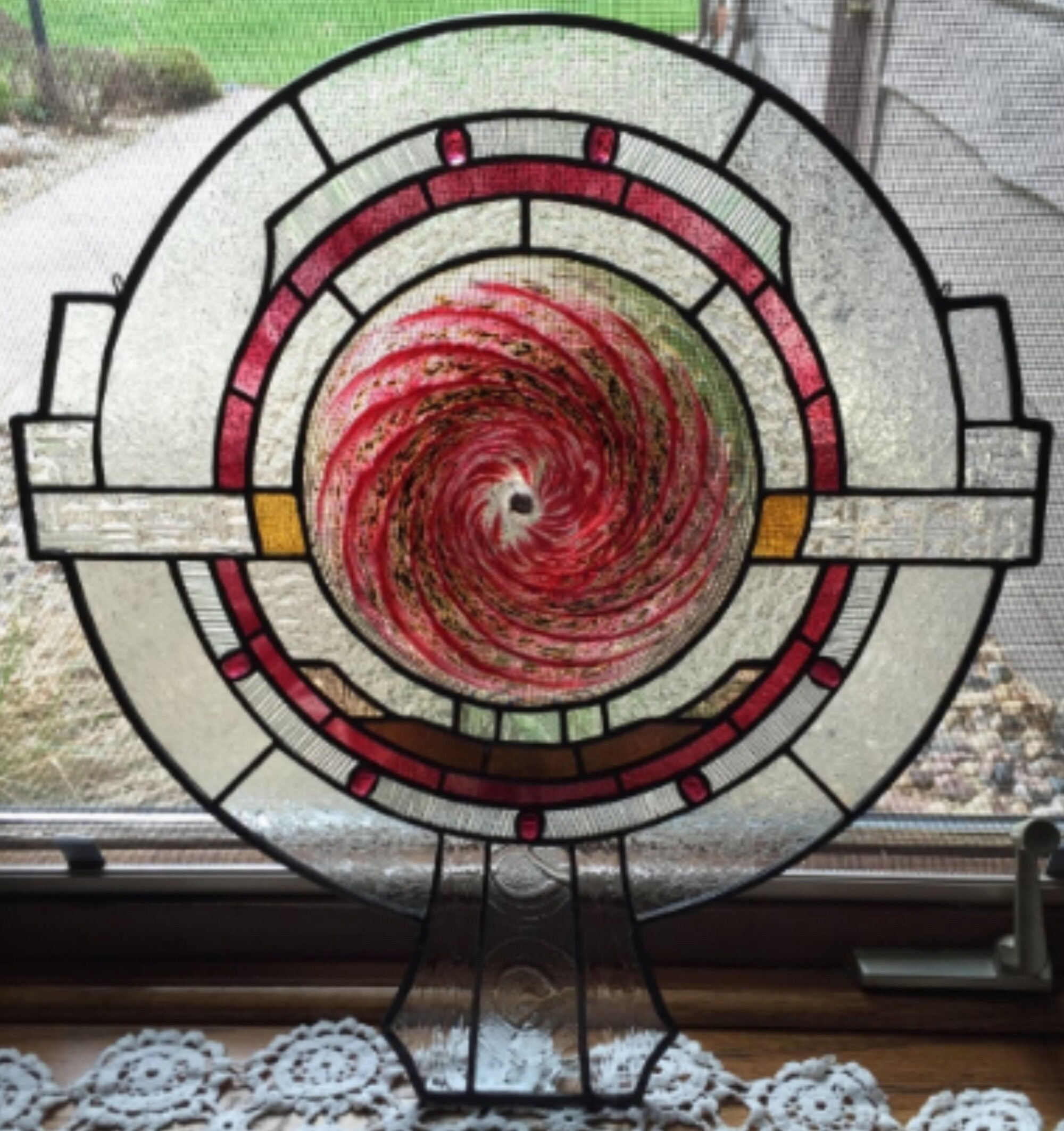 Abstract Stained Glass Pattern, Rondel Stained Glass Pattern, Abstract ...