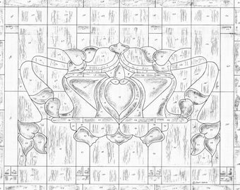 Victorian Art Nouveau Stained Glass Pattern Digital Download, Victorian Stained Glass Pattern,