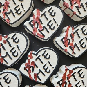 Just One Bite Bath Bomb | Halloween Bath Bomb | Heart Bath Bomb | Bite Me | Spa Gift