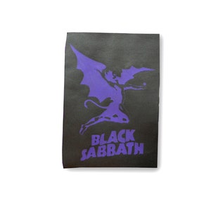 Black sabbath faux leather patch