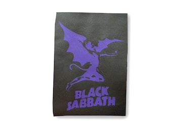 Black sabbath faux leather patch